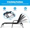 Costway Set of 2 Patio Lounge Chairs Sling Chaise Lounge Recliner Adjustable Back